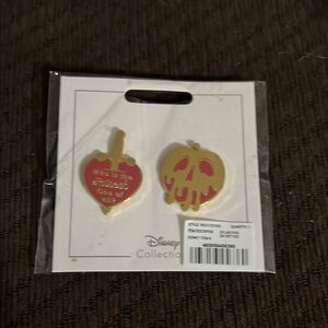 Disney Enamel Pins with Red and Gold Accents